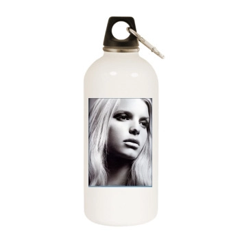 Jessica Simpson White Water Bottle With Carabiner