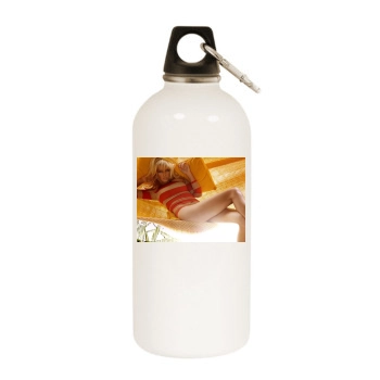 Jessica Simpson White Water Bottle With Carabiner