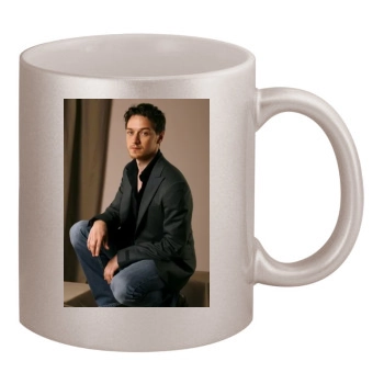 James Mcavoy 11oz Metallic Silver Mug