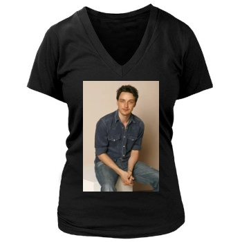 James Mcavoy Women's Deep V-Neck TShirt