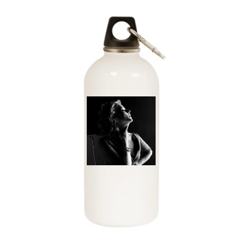 Jodie Foster White Water Bottle With Carabiner