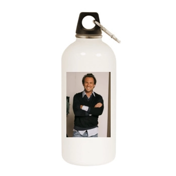 Christian Slater White Water Bottle With Carabiner