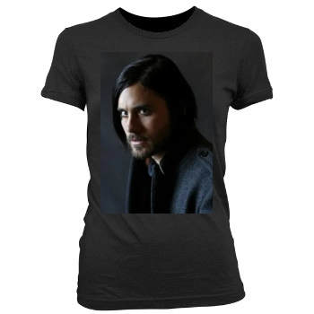 Jared Leto Women's Junior Cut Crewneck T-Shirt