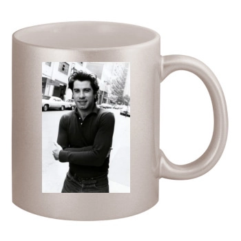 John Travolta 11oz Metallic Silver Mug