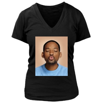 Will Smith Women's Deep V-Neck TShirt