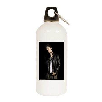 Channing Tatum White Water Bottle With Carabiner