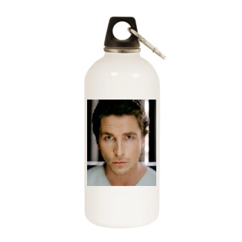 Christian Bale White Water Bottle With Carabiner