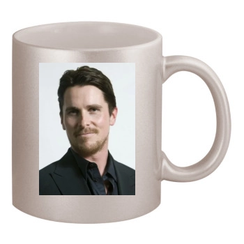 Christian Bale 11oz Metallic Silver Mug