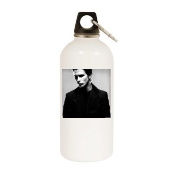 Christian Bale White Water Bottle With Carabiner