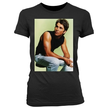 Christian Bale Women's Junior Cut Crewneck T-Shirt