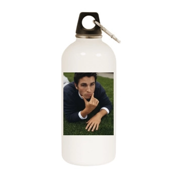 Christian Bale White Water Bottle With Carabiner