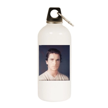 Christian Bale White Water Bottle With Carabiner