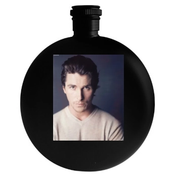 Christian Bale Round Flask