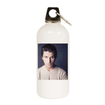 Christian Bale White Water Bottle With Carabiner