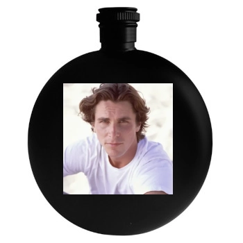 Christian Bale Round Flask