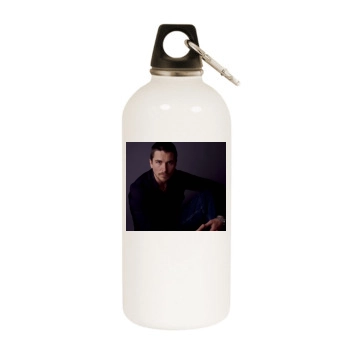 Christian Bale White Water Bottle With Carabiner