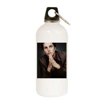 Christian Bale White Water Bottle With Carabiner