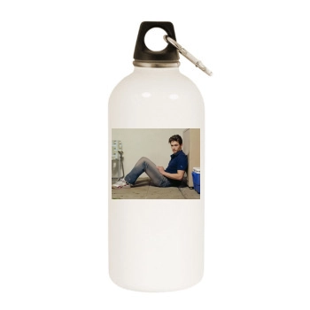 James Franco White Water Bottle With Carabiner