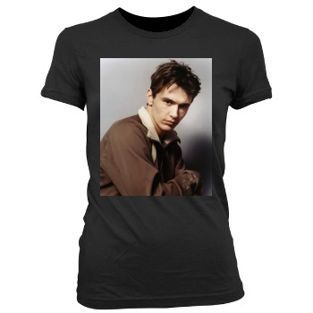 James Franco Women's Junior Cut Crewneck T-Shirt