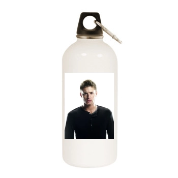 Jensen Ackles White Water Bottle With Carabiner