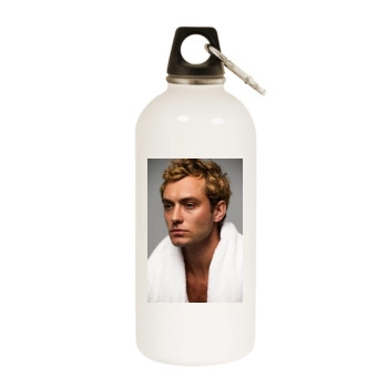 Jude Law White Water Bottle With Carabiner