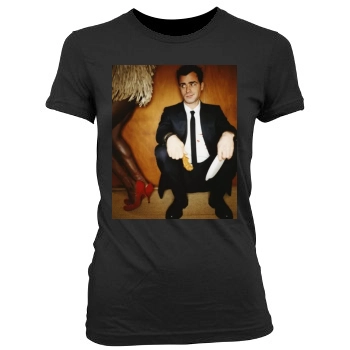 Justin Theroux Women's Junior Cut Crewneck T-Shirt