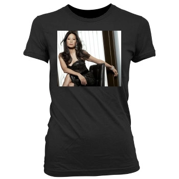 Lucy Liu Women's Junior Cut Crewneck T-Shirt