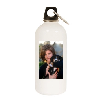 Rene Russo White Water Bottle With Carabiner