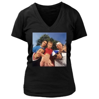 Backstreet Boys Women's Deep V-Neck TShirt