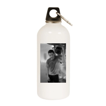 Wentworth Miller White Water Bottle With Carabiner