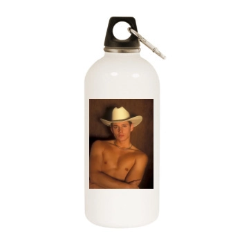 Jensen Ackles White Water Bottle With Carabiner