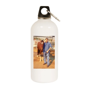 Jensen Ackles White Water Bottle With Carabiner