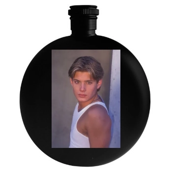 Jensen Ackles Round Flask