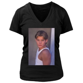 Jensen Ackles Women's Deep V-Neck TShirt