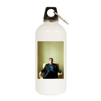 John Travolta White Water Bottle With Carabiner