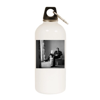 John Travolta White Water Bottle With Carabiner