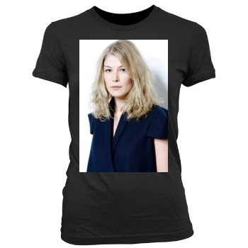 Rosamund Pike Women's Junior Cut Crewneck T-Shirt