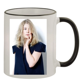 Rosamund Pike 11oz Colored Rim & Handle Mug