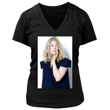 Rosamund Pike Women's Deep V-Neck TShirt