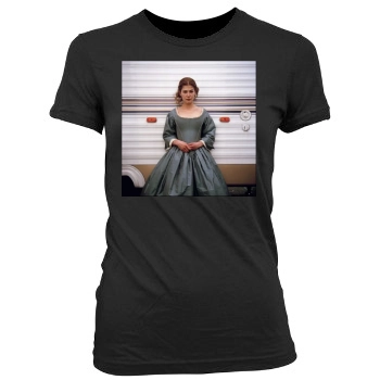 Rosamund Pike Women's Junior Cut Crewneck T-Shirt