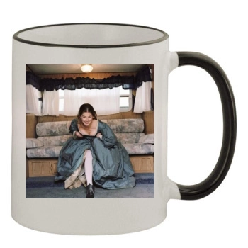 Rosamund Pike 11oz Colored Rim & Handle Mug