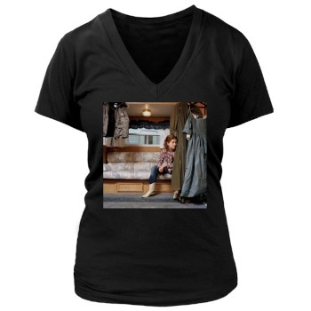 Rosamund Pike Women's Deep V-Neck TShirt