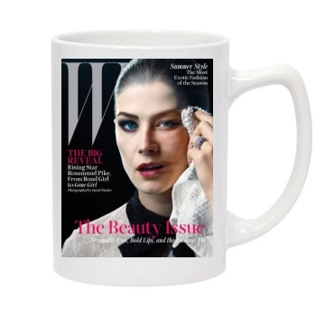 Rosamund Pike 14oz White Statesman Mug