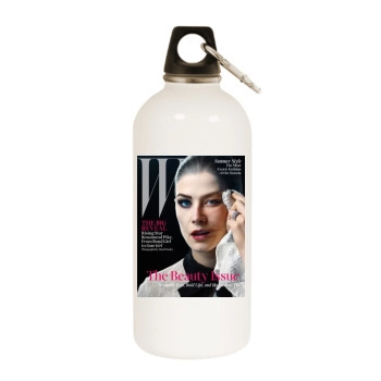 Rosamund Pike White Water Bottle With Carabiner