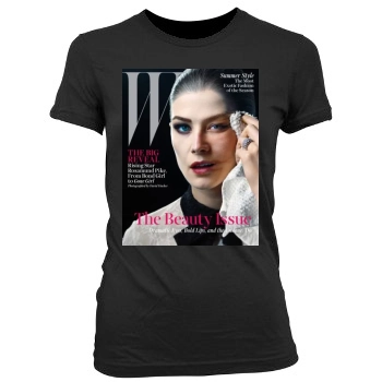 Rosamund Pike Women's Junior Cut Crewneck T-Shirt