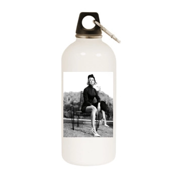 Rosamund Pike White Water Bottle With Carabiner