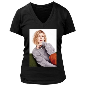 Rosamund Pike Women's Deep V-Neck TShirt