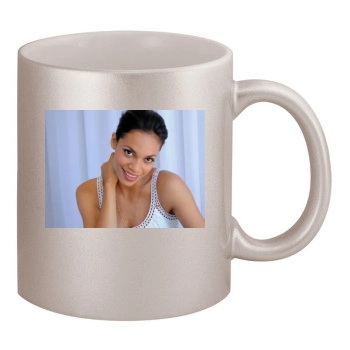 Rosario Dawson 11oz Metallic Silver Mug