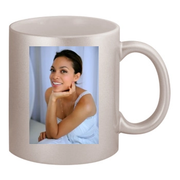 Rosario Dawson 11oz Metallic Silver Mug