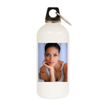 Rosario Dawson White Water Bottle With Carabiner